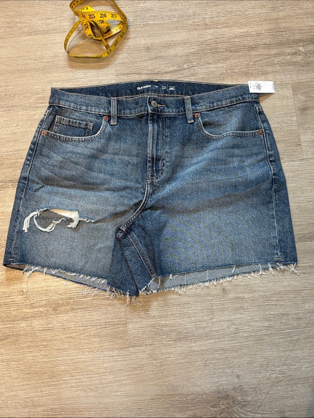 Old Navy Blue Distressed‎ Denim Cutoff Shorts